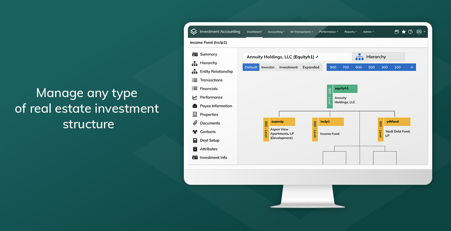 screenshot of Yardi Investment Accounting